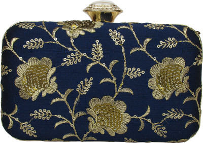 

Hyna design Casual, Party Blue Clutch