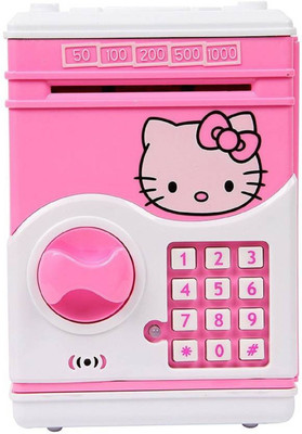 

Jannat Money Safe Kids Piggy Savings ATM Bank with Electronic Lock Coin Bank (Pink) Coin Bank(Brown, Purple, Pink, Maroon)