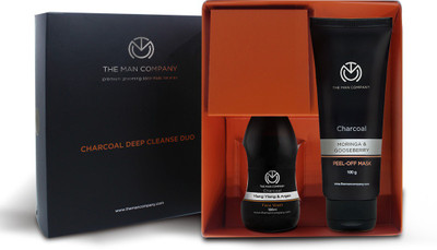 

The Man Company Charcoal Deep Cleanse Duo - Face wash and peel off mask(Set of 2)
