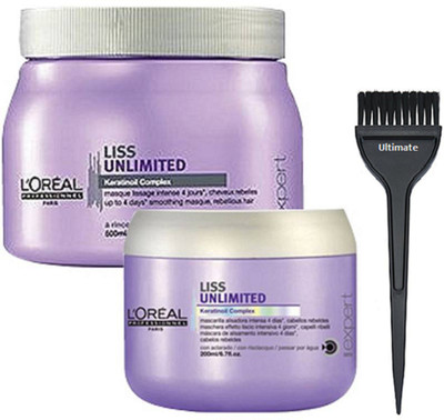 

Ultimate Hair Brush, L'oreal Liss Unlimited Spa & Conditioner(Set of 3)