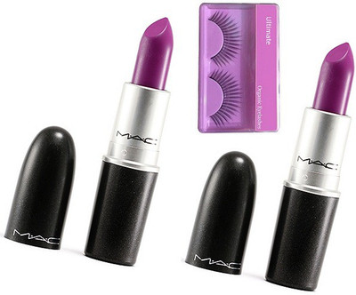 

Ultimate Eyelashes, Mac Matte Finish Heroine Shade Lipstick(Set of 3)