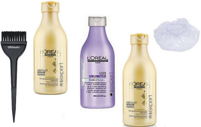 

Ultimate Of Hair Brush, L'oreal Absolut Repair Lipidium Hair Shampoo Set Of 2 With Liss unlimited Shampoo(Set of 5)
