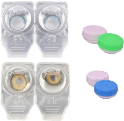 

Choice Empire 2 Pair Zero Power Monthly Contact Lens Without Solution - Blue-Pure Hazzle Color Lens Monthly Contact Lens(0 dioptres, Blue, Pure Hazzle, Pack of 4)