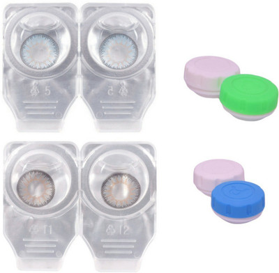 

Choice Empire 2 Pair Zero Power Monthly Contact Lens Without Solution - Blue-Grey Color Lens Monthly Contact Lens(0 dioptres, Blue, Grey, Pack of 4)