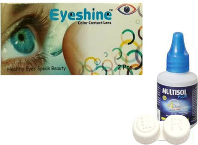 

Eyeshine Dark Blue Colored contact Lens with case and solution Half-yearly Contact Lens(-4, Dark Blue, Pack of 2)