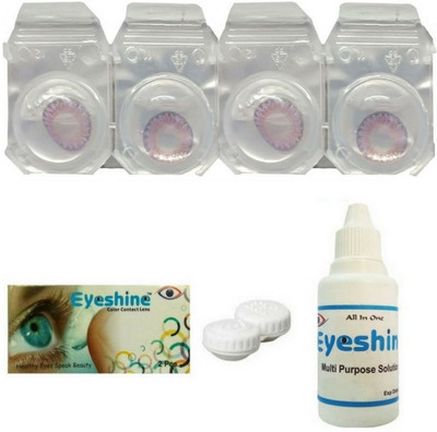 

Eyeshine Violet Color Contact Lens 2 Pair With Case And Solution(0 Power) Monthly Contact Lens(0, VIOLET, Pack of 4)