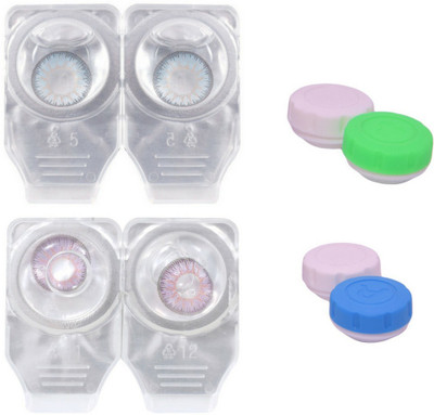 

Choice Empire 2 Pair Zero Power Monthly Contact Lens Without Solution - Blue-Voilet Color Lens Monthly Contact Lens(0 dioptres, Blue, Voilet, Pack of 4)