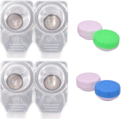 

Choice Empire 2 Pair Zero Power Monthly Contact Lens Without Solution - Grey - Grey Color Lens Monthly Contact Lens(0 dioptres, Grey, Grey, Pack of 4)