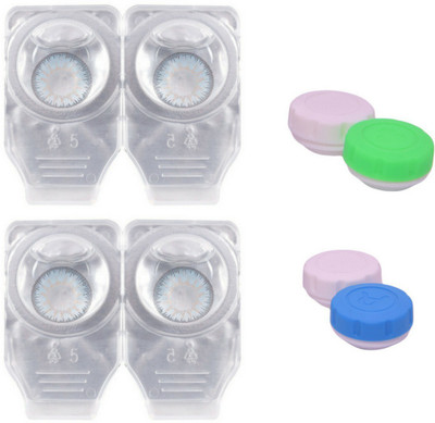 

Choice Empire 2 Pair Zero Power Monthly Contact Lens Without Solution - Blue-Blue Color Lens Monthly Contact Lens(0 dioptres, Blue, Blue, Pack of 4)