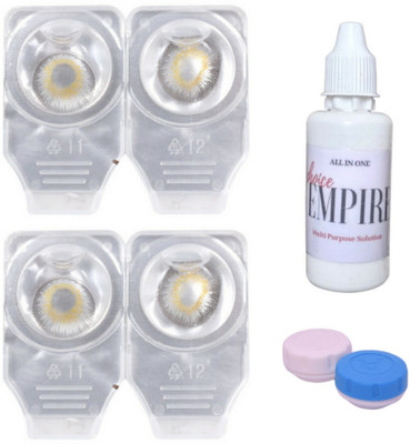 

Choice Empire 2 Pair Zero Power Monthly Contact Lens With Solution - Brown-Voilet Color Lens Monthly Contact Lens(0 dioptres, Brown, Voilet, Pack of 4)