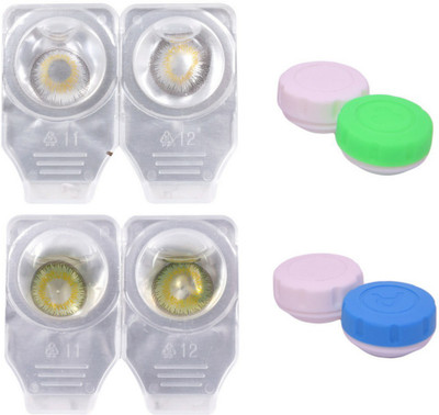 

Choice Empire 2 Pair Zero Power Monthly Contact Lens Without Solution - Gark Grey-Green Color Lens Monthly Contact Lens(0 dioptres, Dark Grey, Green, Pack of 4)