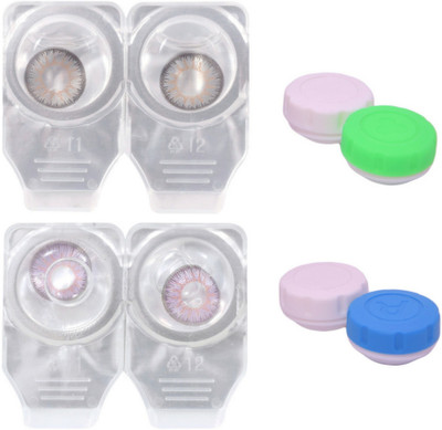 

Choice Empire 2 Pair Zero Power Monthly Contact Lens Without Solution - Grey - Voilet Color Lens Monthly Contact Lens(0 dioptres, Grey, Voilet, Pack of 4)