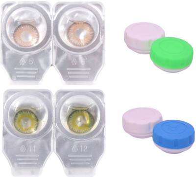 

Choice Empire 2 Pair Zero Power Monthly Contact Lens Without Solution - Brown-Green Color Lens Monthly Contact Lens(0 dioptres, Brown, Green, Pack of 4)