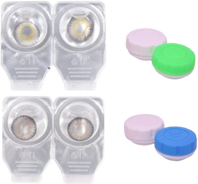

Choice Empire 2 Pair Zero Power Monthly Contact Lens Without Solution - Gark Grey-Grey Color Lens Monthly Contact Lens(0 dioptres, Dark Grey, Grey, Pack of 4)