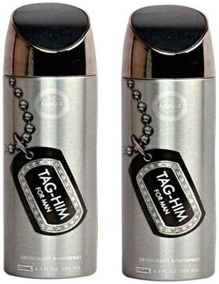 

Armaf Tag Him Perfume Body Spray - For Men & Women(400 ml, Pack of 2)