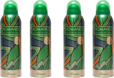 Rasasi Romance Green for women (Pack of 4) Body Spray - For Women(800 ml, Pack of 4)