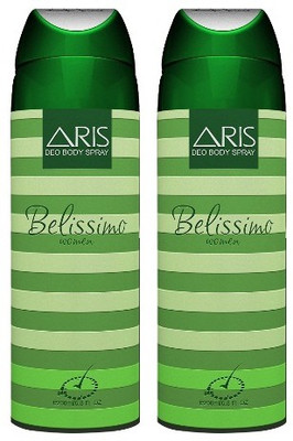 

ARIS 2 * BELISSIMO DEODORANT Body Spray - For Women(400 ml, Pack of 2)