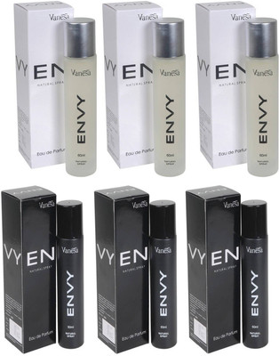 

Envy Men 3pcs. & Women 3pcs. Pack of 6(60ml each) Perfume Body Spray - For Men & Women(240 ml, Pack of 6)