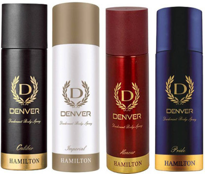 

Denver CALIBER/IMPREAL/HONOUR/PRIDE Body Spray - For Men(660 ml, Pack of 4)