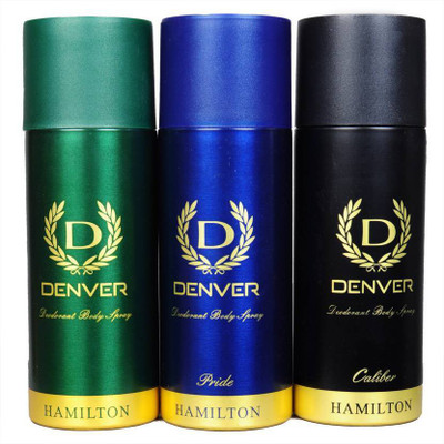 

Denver PRIDE,CALIBER Body Spray - For Men(495 ml, Pack of 3)