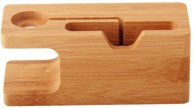 

Shopizone 3 Compartments Wooden Mobile Holder(Light Brown)