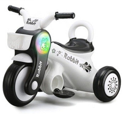

Toyshine hargeable Ride-On Bike with Music and Lights, 2-3 Years,[ White] Bike Battery Operated Ride On(Multicolor)