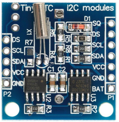 

arduino RTC I2C DS1307 AT24C32 REAL TIME CLOCK MODULE WITH CR2032 3V CELL Timer Counter and Clock Electronic Hobby Kit