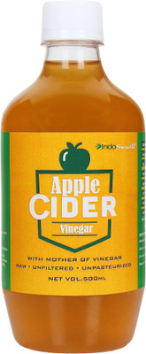 IndoSwasth Apple Cider Vinegar with Mother of Vinegar - ( Not From Concentrate and 1 year Matured Apple Cider Vinegar ) -500ml Vinegar(500 ml) IndoSwasth Apple Cider Vinegar with Mother of Vinegar - ( Not From Concentrate and 1 year Matured Apple Cider Vinegar ) -500ml Vinegar(500 ml)