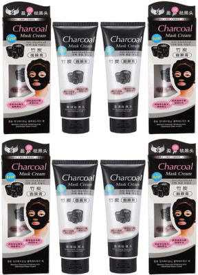 

Charcoal Deep Cleansing & Instant Glow & Anti-Blackhead Suction Mask Cream 130g × 4 Pack Of Two(520 g)
