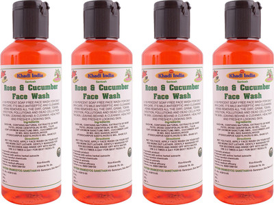 

Khadi India Santosh (Pack Of 4) Rose & Cucumber Face Wash (210 ml Each) Face Wash(210 ml)