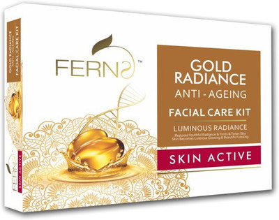 

Ferns Gold Radiance Anti-Ageing Facial Kit 260 g(Set of 5)