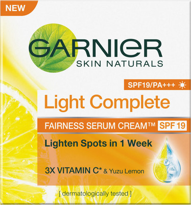 

Garnier Skin Naturals, Light Complete Serum Cream SPF 19(18 g)