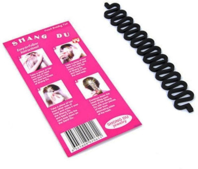 

SENECIO DIY Twist Fishtail French Braider As seen on TV Hair Clip, Bun Stick(Black)