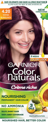 

Garnier Color Naturals, Shade 4.20 Hair Color(Wine Burgundy)
