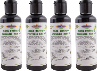

Khadi India Santosh (Pack Of 4) Maha Bhringraj Ayurvedic Hair Oil (210 ml Each) Hair Oil(210 ml)