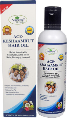 

Supreme Herbals Keshaamrut Herbal Hair Oil with Vitamin C, E & K Prevents hair loss, boost blood circulation of scalp Hair Oil(100 ml)