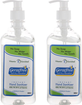 

Germfree Germfree-Instant-Hand-Sanitizer-500ML_Pc2(500 ml, Pump Dispenser, Pack of 2)