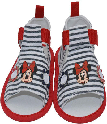 Baby Bucket Boys & Girls Velcro Flats(Red