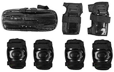 

EMM EMM 7 Pcs 4 in 1 Black Medium Size Safe Guard Set For Dancing Cycling, Skating, Camping Kit