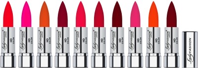 Lady FASHION HD Color Mini Lipsticks(Red, Pink, Orange, Brown, Maroon, Peach, Purple, Magenta, 20 g)