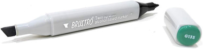 

Brustro Twin Tip Alcohol Based Marker Viridian(Set of 1, Viridian)