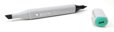 BRuSTRO Twin Tip Alcohol Based Marker Mint Green(Set of 1, Mint Green)