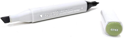 

Brustro Twin Tip Marker Green (Olivine)(Set of 1, Green (Olivine))