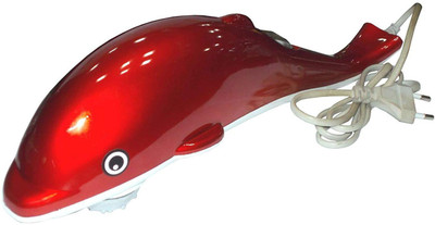 Kotak Sales KS-MASSAGER3-1P Dolphin Shape Infrared Massager Full Body Pain Relief Relaxation 3 Attachment Strong & Effective Healthy Life. Massager(Red)