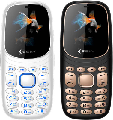 

Ssky K7 Pro Combo of Two Mobiles(White, Black)