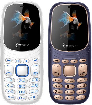 

Ssky K7 Pro Combo of Two Mobiles(White, Blue)