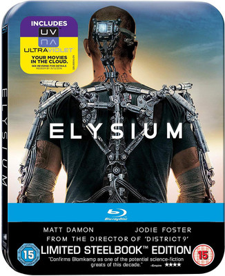 

Elysium (Blu-ray + DVD + Digital Download + UV) (Limited Edition Steelbook) (2-Disc Set) (Region Free + Fully Packaged Import)(Blu-ray English)