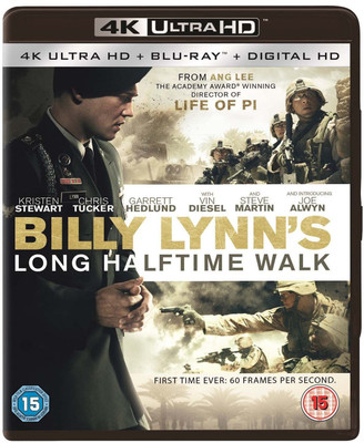 

Billy Lynn's Long Halftime Walk (4K UHD + Blu-ray + Digital HD) (2-Disc Set + 60 Frames Per Second + Exclusive 4K Content) (Slipcase Packaging + Region Free + Fully Packaged Import)(4K(UHD) Blu-ray English)
