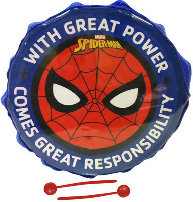 

IndusBay Musical Toy Marching snare Drum Set for kids Musical Instrument for Boys & Girls - Small Size 6 Inches Diameter Marvel SpiderMan Theme(Red)