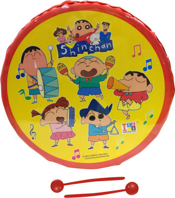 

IndusBay Musical Toy Marching snare Drum Set for kids Musical Instrument for Boys & Girls - 10 Inches Diameter Shin Chan Theme(Yellow)